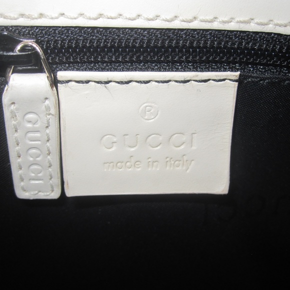 GUCCI white leather Jackie O shoulder handbag - Picture 2 of 8